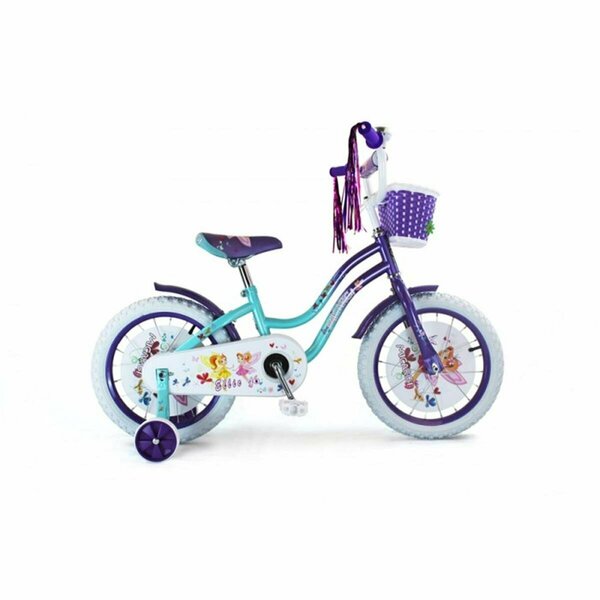 Micargi ELLIE-G-16-BBL-PP 16 in. Girls Bicycle, Baby Blue & Purple MI332861